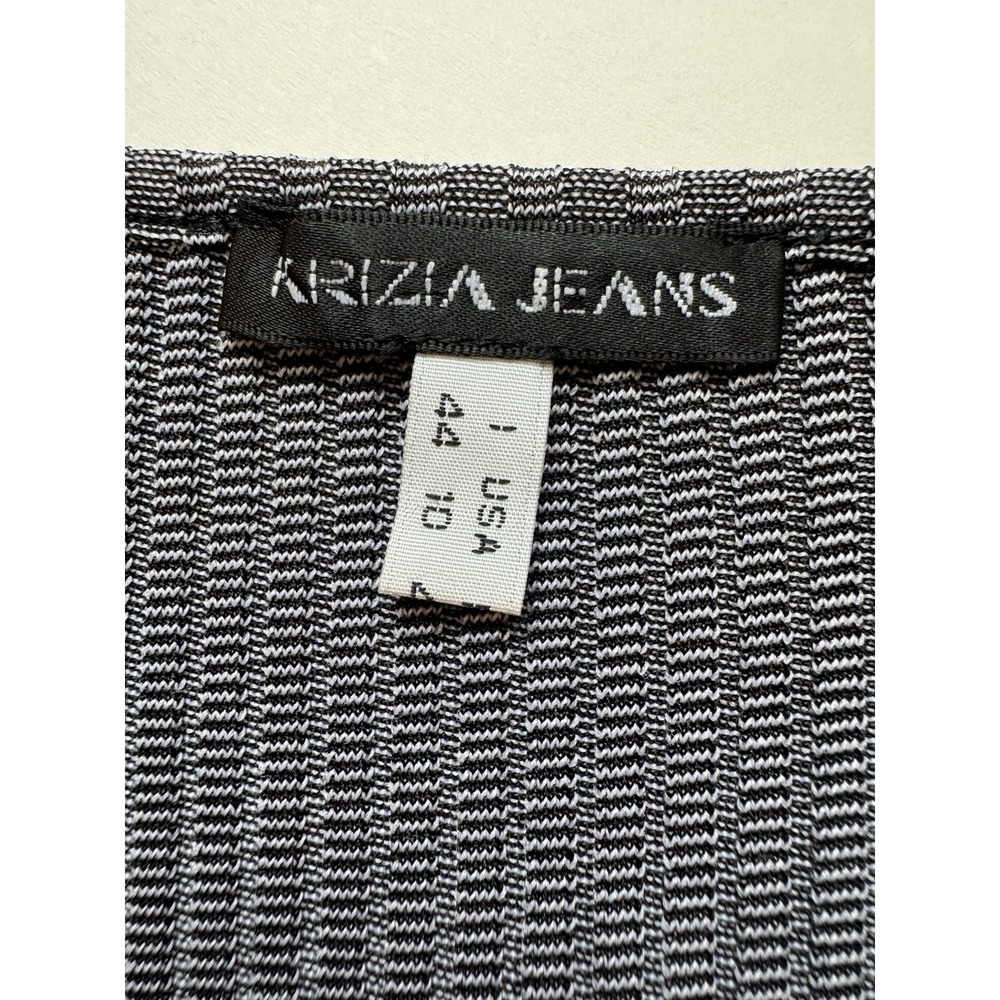 Krizia Maglia Jeans- Silk Blend Knit T Shirt Navy Size 10 US Stretchy - Picture 8 of 16
